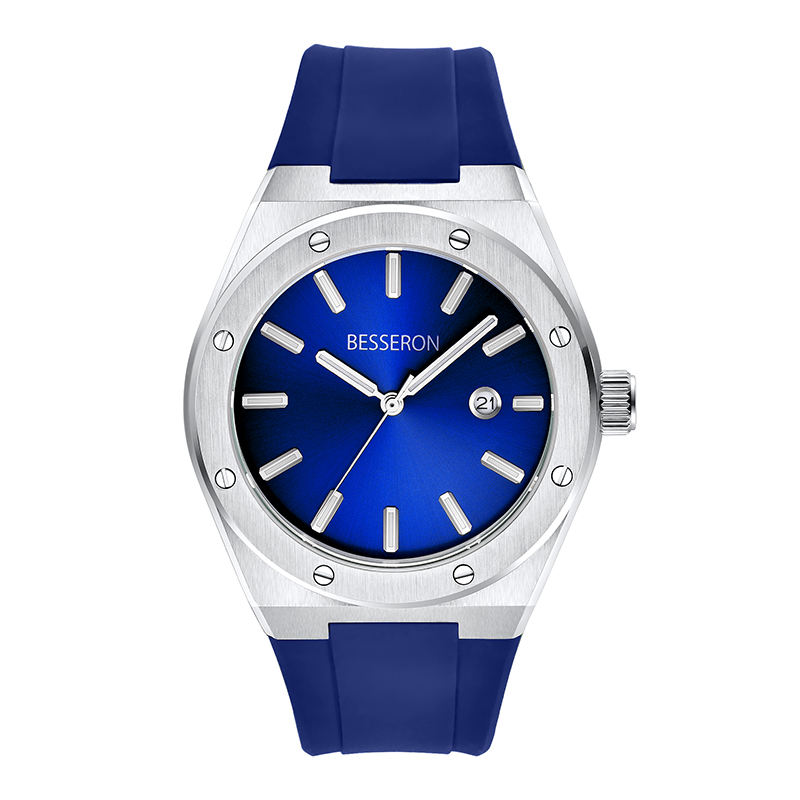 Blue rubber band watch
