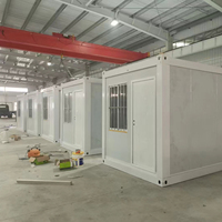 Structure de vie modulaire préfabriquée de 40 pieds de couleur personnalisée portable avec maison de conteneur pliable en acier inoxydable