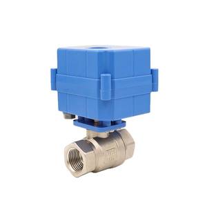 Válvula de Bola Eléctrica Miniatura DN15 de 4 Puntos, Acero Inoxidable 304, Alto Torque, Bidireccional, Resistente a la Corrosión, Actuador para Agua y Gas - Product Image 1