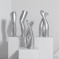 Mannequin en fibre de verre blanc pour genoux, mains, bras, pieds, taille et torse, idéal pour la présentation de genouillères, protège-mains, supports lombaires et protège-pieds