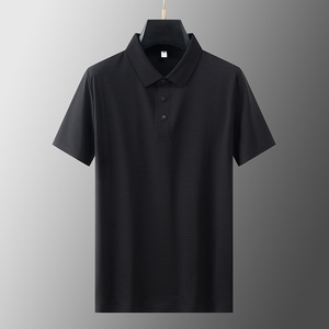 OEM ultrafino de secado rápido solapa de seda de hielo de manga corta de los hombres de negocios informal para Polo Logo bordado de impresión de punto - Product Image 3