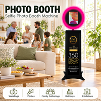 Machine de photomaton pour la location, stand de photomaton avec anneau lumineux pour mariages, anniversaires et événements