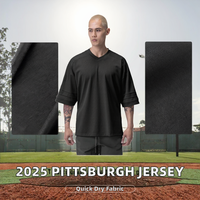 Camiseta de Béisbol Edición Limitada 2025 para Hombre, Pittsburgh, Uniforme Personalizado con Logos Bordados, Color Blanco, 100% Poliéster