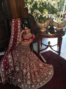 Robe de mariée avec Lehenga, magnifique tenue en pierre, ornée de perles de cristal, fonctionne pour mariage, tendance, 2021 - Product Image 2