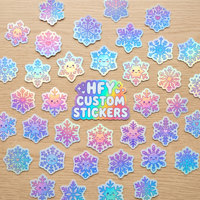 Autocollants holographiques personnalisés à motifs de dessins animés, découpés, imperméables, adhésifs, avec logo de marque, brillants, décoratifs, imprimés au laser