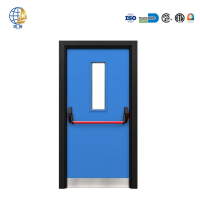Puerta Cortafuegos de Salida de Emergencia con Cierre Automático, Hoja Única, Barra Antipánico, Sello Contra Humo, Tira Intumescente, Para Fábricas