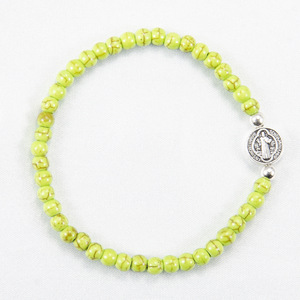 Pulsera de Cuentas Turquesas de San Benito, Delicada Cruz Católica, Rosario de Oración y Bendición, Regalo para Mujeres y Hombres - Product Image 5