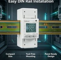 Compteur d'énergie monophasé Acrel ADL200, montage sur rail DIN, communication Modbus RTU, écran LCD pour armoire de distribution électrique