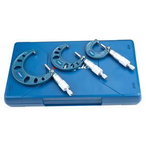 Dasqua Premium 0-75mm 3 pezzi di micrometro esterno Set di strumenti per macchinisti di precisione con telaio rotondo - Product Image 1