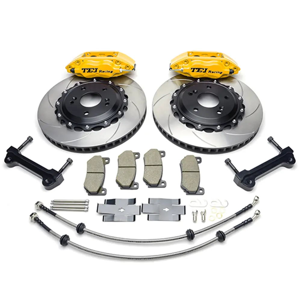 Velotei — Kit de freins avant à disque ventilation, étrier à 4 pistons, Rotor 300x24MM, pour FORD Fiesta 2008-2019, roue 16/17/18 pouces