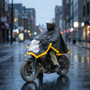 Convenient Navigation Poncho Raincoat <b>Motorcycle</b> <b>Cover</b> for Wet Weather-Protective Design - Product Image 2