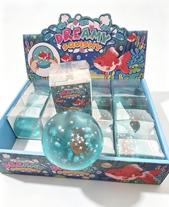 Jouet anti-stress en forme de boule de poisson rouge transparente, fait main, à l'huile de coco, jouet à presser, jouet promotionnel, vente en gros - Product Image 5