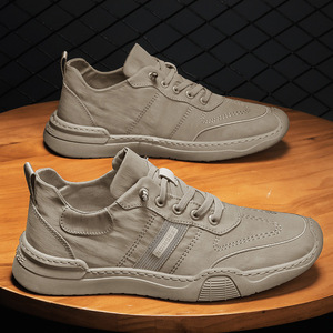Chaussures d'été 2025 pour hommes – Baskets décontractées élégantes à lacets, résistantes à l'usure, semelle souple, couleur unie, antidérapantes, pour le sport - Product Image 4