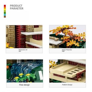 Blocs de construction Fallingwater, modèle d'architecture célèbre de Pennsylvanie, États-Unis, décoration de collection, cadeau, vente en gros OEM - Product Image 4