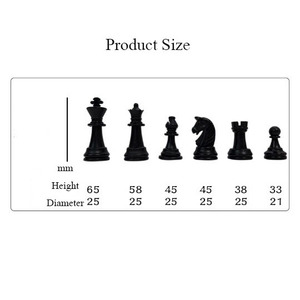 Pezzi degli <span class=keywords><strong>scacchi</strong></span> in plastica da 6.5cm impostati per il gioco degli <span class=keywords><strong>scacchi</strong></span> classici <span class=keywords><strong>bianchi</strong></span> e neri per gli accessori della scacchiera - Product Image 2