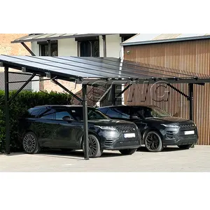 Produits les plus vendus Nouveaux modèles d'abri de voiture modernes structure d'abri de voiture solaire support de montage solaire supports pv pour abri de voiture