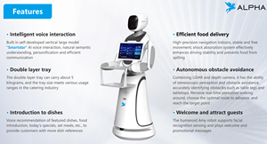 Robot Inteligente <span class=keywords><strong>de</strong></span> Entrega <span class=keywords><strong>de</strong></span> <span class=keywords><strong>Alimentos</strong></span> Amy 2026 con Navegación Lidar, Bandeja <span class=keywords><strong>de</strong></span> Doble Capa, Carga Útil <span class=keywords><strong>de</strong></span> 5 kg, Carga Automática y Pantalla Táctil <span class=keywords><strong>de</strong></span> 13 Pulgadas - Product Image 6