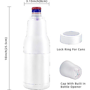 Nouveau refroidisseur de bouteilles de bière 4 en 1 en acier inoxydable avec poignée et couvercle, isotherme sous vide, pour canettes de 12 oz, idéal pour les voyages - Product Image 5
