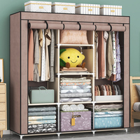 Vente en Gros Armoire Chambre Enfant Meuble Rangement Penderie Simple en Tissu Portable pour Vêtements