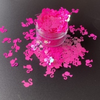 Glitter Polyester Tahan Pelarut Bentuk Bunga untuk Tumbler, Kerajinan & Dekorasi Natal