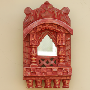 กรอบกระจก Jharokha ทำด้วยมือทำด้วยมือทำด้วยมือตกแต่งผนังแขวนผนัง - Product Image 1