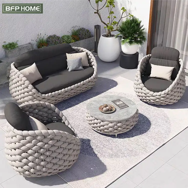 BFP — canapé en rotin, mobilier d'extérieur de Patio, Collocation professionnelle, canapé, boucles, chaise de salon, ensembles de jardin
