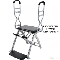 Chaise de Pilates pliable multifonctionnelle Malibu, station d'entraînement professionnelle à domicile pour la flexibilité et le renforcement musculaire