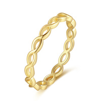 RINNTIN APR27 nouveauté bijoux fins Hiphop minimaliste boucle creuse symbole infini femmes fiançailles bagues en argent Sterling