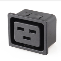 Conector de toma de corriente de CA IEC, toma de corriente eléctrica Universal C19, receptáculo de latón europeo para electrónica Compatible con EE. UU. AU