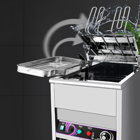 Freidora eléctrica profunda frita de pollo de acero inoxidable comercial, equipo de cocina, freidora de 30L