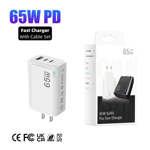 Adaptateur de câble de données USB-C EU PD 65W Type-C avec matériau GaN, protection OTP, <span class=keywords><strong>chargeur</strong></span> rapide pour téléphone 15/<span class=keywords><strong>14</strong></span>/13 - Product Image 1