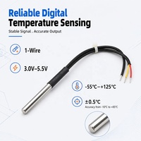 Sonde de température numérique DS18B20 GTS200 en acier inoxydable pour la surveillance intelligente des chauffe-eau et réfrigérateurs (alternative IoT)