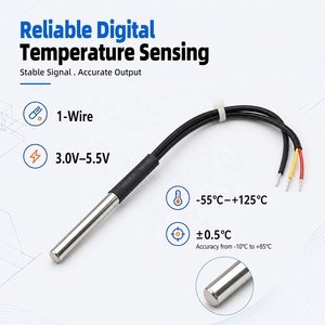 Sonda <span class=keywords><strong>de</strong></span> <span class=keywords><strong>Temperatura</strong></span> Digital DS18B20 GTS200, Sensor <span class=keywords><strong>de</strong></span> Acero Inoxidable para Hogar Inteligente, Alternativa a IoT, Monitoreo <span class=keywords><strong>de</strong></span> Calentadores <span class=keywords><strong>de</strong></span> Agua y Refrigeradores - Product Image 1