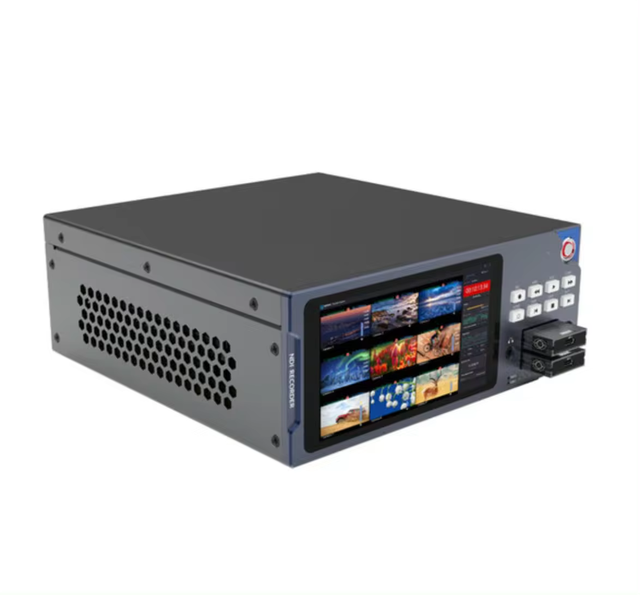 TL MEDIA Professional Broadcast Level 9-Channel NDI Video Recorder System with 5.5inch LCD Touch Screen and for Interface