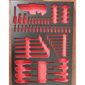 Custom Made Drawer Liners For Auto Repair Tool Carts Rectangle Metric Hook Type Industrial Mechanic Use PP Plastic - Product Image 1
