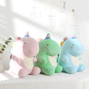 Coussin en peluche dinosaure coloré pour enfants, jouet en peluche doux, compagnon de sommeil pour bébé, cadeau unisexe en provenance de Chine - Product Image 5