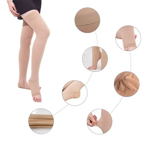 Medias de compresión médica para hombre y mujer, medias de venas varicosas altas, gran oferta