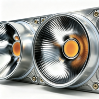 Reflector LED COB de 200W, 180LM/W, Alto Lumen, IP66 Impermeable, Soporte Ajustable, Disipador de Calor de Aluminio, Ra80, 5 Años de Garantía