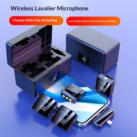 Micrófono Lavalier Inalámbrico 4 en 1 H12 con Estuche de Carga, Reducción de Ruido, Clip Doble, Plug & Play para iPhone y Android, Vlog, Transmisión en Vivo