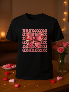 T-shirt girocollo da donna Egg Tart Direction con stampa fiocco di San Valentino, vestibilità regolare, 100% cotone jersey, manica corta - Product Image 2