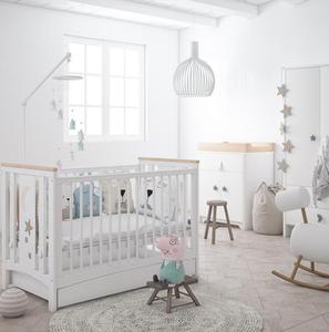 Cuna de Madera para Bebés y Niños, Juego de Muebles para Dormitorio, 20 Años de Experiencia de Fábrica - Product Image 1