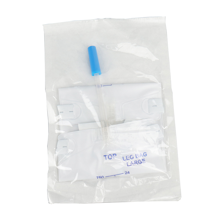 Bolsa de orina de pierna desechable portátil médica para adultos de 500 ml 750 ml para hombres y mujeres