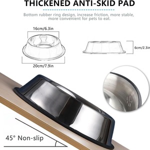 Atacado Aço Inoxidável <span class=keywords><strong>Dog</strong></span> <span class=keywords><strong>Bowl</strong></span> Antiderrapante Pet Food Dish, Heavy Duty Chew Proof Cat <span class=keywords><strong>Bowl</strong></span>, em massa disponível para revendedores - Product Image 5