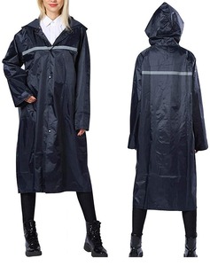 Vente en gros de ponchos de pluie longs noirs personnalisés avec logo imprimé, en tissu Oxford imperméable, pour le travail en extérieur et l'assainissement - Product Image 3
