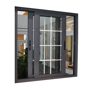 安全窗户格栅金属框架推拉窗设计手镯铝原装女性水平不锈钢现代