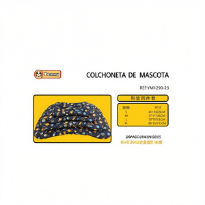 Ensemble de lit pour animaux de compagnie en coton rembourré, quatre pièces, série BM1290 - Product Image 2