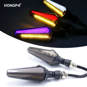 HONGPA Factory price 12V motorcycle LED light turn signal indicator flowing water turn light for CB500 CBR CAFE RACER flasher
