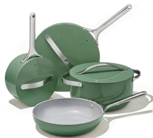 Luxurious 7-Piece Nonstick Stainless Steel <b>Cookware</b> Set Modern Home Cooking Pots Pans Lid Gas Induction Stove Compatible - Product Image 1