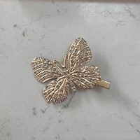 PFT-Bow Tie Pince à cheveux en fer, motif fleur de perle, design bec de canard, taille 6 cm, pour fêtes et usage quotidien, accessoire de coiffure latéral pour filles