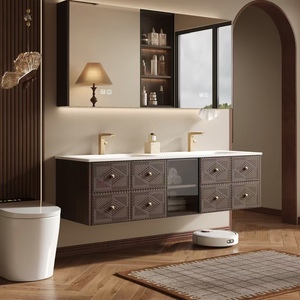 BALOM High End Custom Style Bathroom Cabinet Wood MDF Plywood Melamine Vanity with Smart Mirror Ready to Assemble OEM - Product Image 2